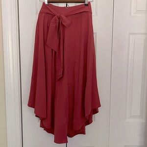 High Waisted Tie Skirt w/ Shorts